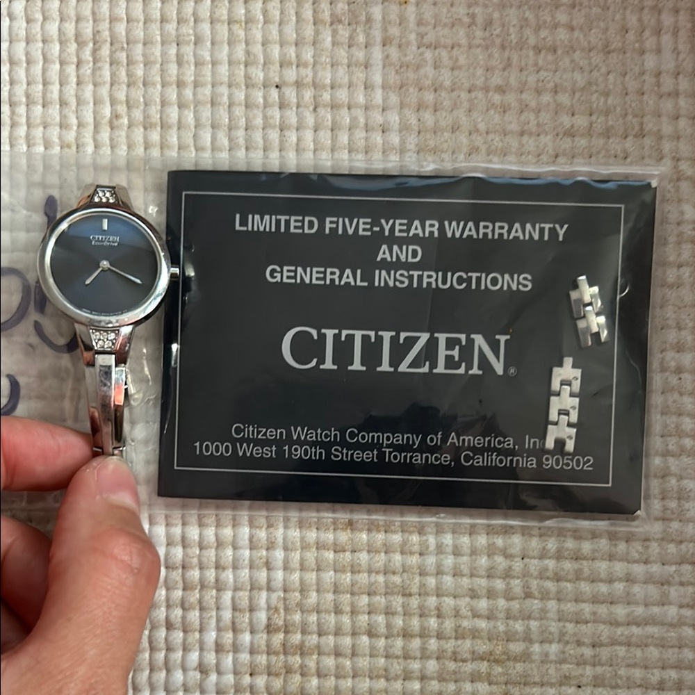 Citizen Black Dial Silver Watch Classic Design